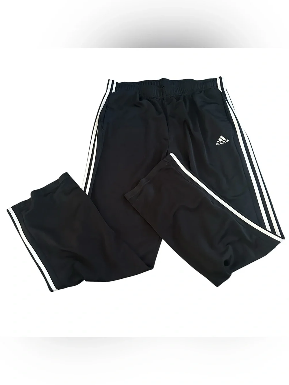 Adidas Side Stripe Logo Black White Track Pants Mens XL